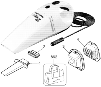 Default Diagram and Parts List for AV1200-AR Type 1 Black and Decker Leaf Blower / Vacuum